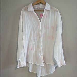 White Button-Up Women's Top